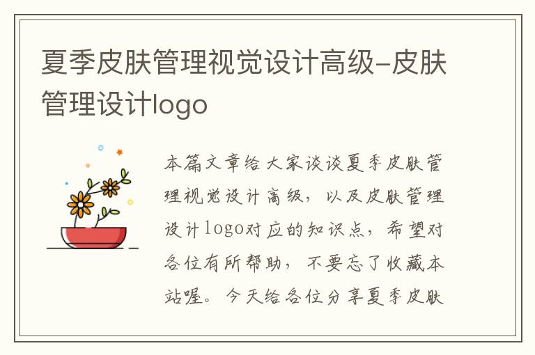 夏季皮肤管理视觉设计高级-皮肤管理设计logo